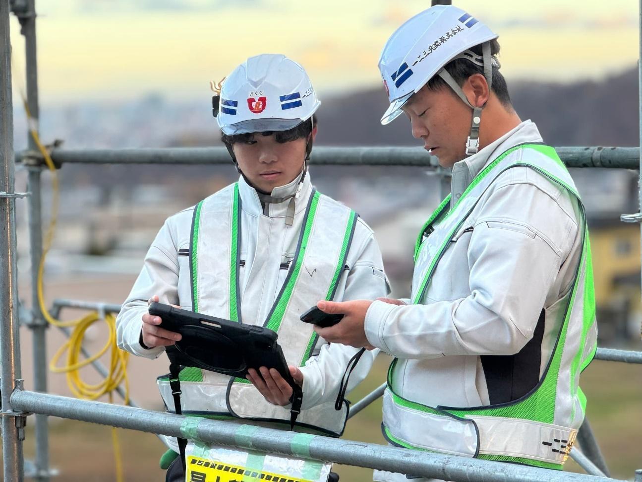 一二三北路株式会社の工事現場の様子