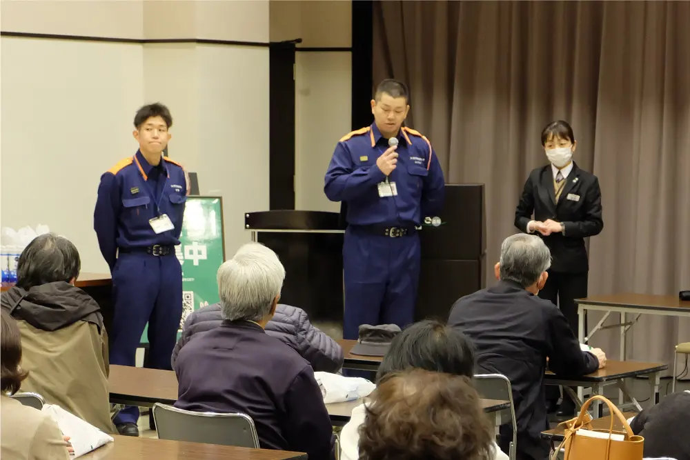 江別市役所防災課・江別市消防局出張所のご協力をいただき、「江別の災害に備える！やわらぎ防災・減災セミナー」を開催しました